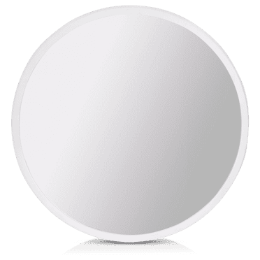 Bouclair Miroir Rond avec Cadre Blanc 21,75 X 21,75 Po (55,24 X 55,24 cm)