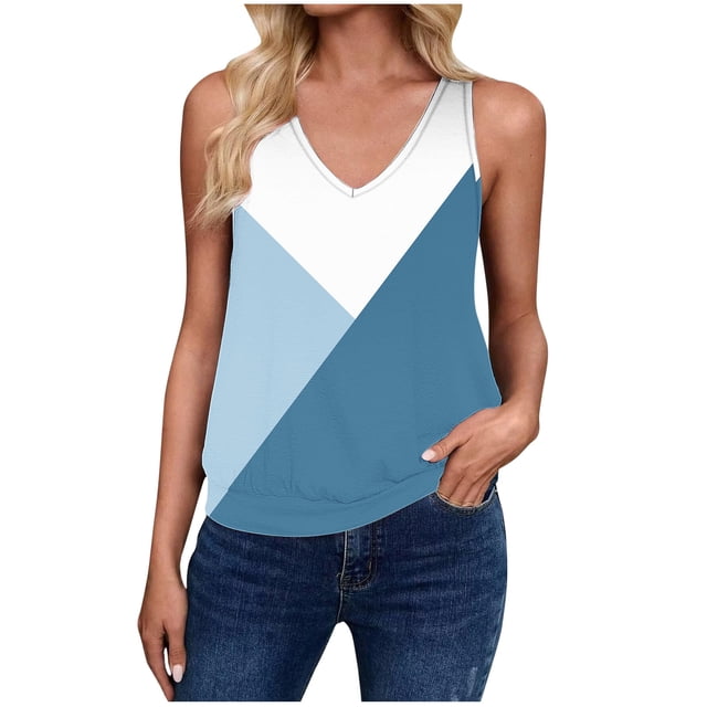 Birdeem Camisole pour Femmes Femmes T-Shirt à Imprimé Floral Col en V Sans Manches