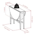 thumbnail image 3 of Winsome Hannah 3-Piece Dining Set, Drop Leaf Table with 2 Ladder Back Chairs - 34342, 3 of 9