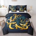 thumbnail image 1 of YST Octopus Comforter Set, 7-Piece, Ocean Animal Theme, Full Size, Polyester, 1 of 5