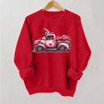 thumbnail image 1 of Styesk Chemises à Manches Longues pour Femmes Imprimé Cœur Hauts Confortables Doux Col Rond T-Shirts Chandail Mode Léger Chandail en Molleton Graphique de la Saint-Valentin Hauts Décontractés, 1 of 3