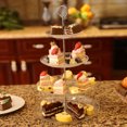 thumbnail image 2 of 3 Tier VINTAGE STYLE Morden Style Glass Cake Wedding Cupcake Biscuit Food Stand, 2 of 5