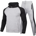 thumbnail image 1 of Mens Jogging Suit Sports Hoodie Set Two-Piece Jacket With Hood And Pockets, 1 of 8