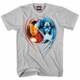 thumbnail image 1 of Captain America & Iron Man Dual Nature Grey T-Shirt | XL, 1 of 1