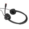 thumbnail image 1 of Headset RJ9 Phone Headset Built in HD Microphone Binaural Office Headset Support Speaker Volume Adjustment Black, 1 of 7