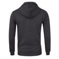 thumbnail image 4 of Sentmoon Fall Clothes Men Oversized Drawstring Hooded Neck Mens Fall Outfits Long Sleeve Color Block Loose with Pockets Stretchy Sweatshirts Winter Stylish for Vacation Dark Gray XXL, 4 of 5