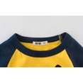 thumbnail image 2 of Ketyyh-chn99 Hauts pour Enfants 2024 Mode Garçons Hauts d'Été Unisexe T-Shirts Garçons Rayé Coton Manches Courtes T-Shirts Col Rond Hauts Marine, 2-3 Ans, 2 of 5