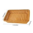 thumbnail image 3 of Dvkptbk plastic frame Imitation Rattan Woven Storage Tray Rectangular Wicker Basket for Kitchen Countertop Bathroom Organizer, 3 of 6