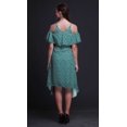 thumbnail image 3 of Bimba Robe Midi à Épaules Dénudées pour Femmes, Tunique de Fête à Manches Flottantes Imprimée Damas - Grande, 3 of 6