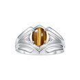 thumbnail image 1 of RYLOS Men's Rings 14K White Gold Rings Classic Designer Style 9X7MM Oval Gemstone &  Diamond Ring Tiger Eye November Birthstone Rings For Men Size 10, 1 of 7