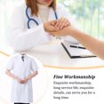 thumbnail image 4 of Laboratory Coat Buttons Multi Pocket Short Sleeve Pet Shop School Factory Work Clothes Internship Section Beautician Use Short Sleeve L, 4 of 6