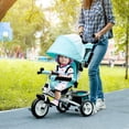 thumbnail image 2 of Qaba Tricycle 6 en 1 pour Tout-Petit 1-5 Ans avec Poignée de Poussée pour Parent, Vert, 2 of 10
