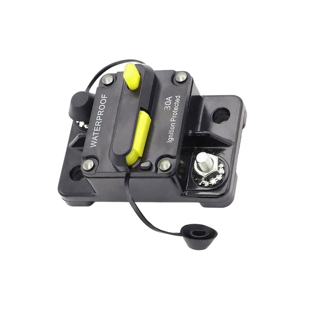 Disjoncteur 30-300 AMP Interrupteurs de Sécurité IP67 Panneau à Fusible Étanche 12V-48V Fusible à Réinitialisation Manuelle 30A