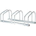 thumbnail image 1 of HOMCOM 3-Bike Bicycle Floor Parking Rack Cycling Storage Stand Silver, 1 of 9