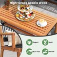 thumbnail image 2 of Gymax Ensemble de Conversation 4 Pcs en Bois d'Acacia Causeuse, Chaise et Table pour Patio, 2 of 7