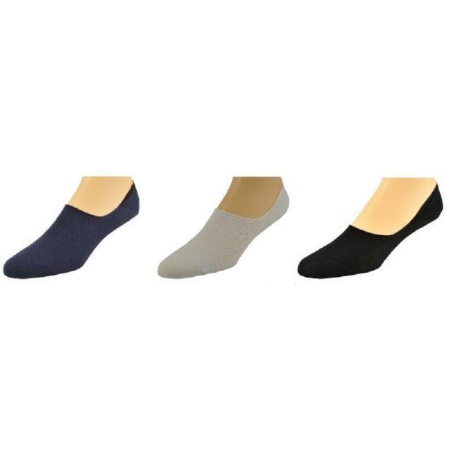 Sierra Socks Men's Performance Combed Cotton Invisible Socks with Silicone 3 pair pack M11139E