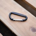 thumbnail image 5 of (6 Pack) Aluminum Multi-Color Carabiner Spring Clip Keychain Black Large, 5 of 5