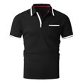 thumbnail image 3 of Male Spring Business Lapel T Shirt Bottoming Shirt Short Sleeve Shirt Patchwork Top Mens Turtle Neck Long Sleeve Tops Mens Large T Shirts Lightweight T Shirts Rayon Long Sleeve Shirt Men Neck Top for, 3 of 3