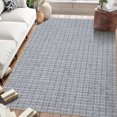 thumbnail image 4 of Garvee 6'x9' Modern Plaid Area Rug Abstract Rugs for Living Room, Washable Rug Non-Slip Low Pile Accent Carpet for Bedroom Home Office, Dark Gray, 4 of 8