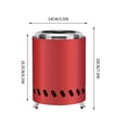 thumbnail image 2 of Wood-Burning Outdoor Stove | Portable Patio Heater for Courtyard Bonfires | Steel Construction, Compact Design, 2 of 7