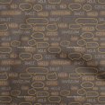 thumbnail image 1 of oneOone Velvet Tawny Brown Fabric Text Craft Projects Decor Fabric Printed By The Yard 58 Inch Wide, 1 of 5
