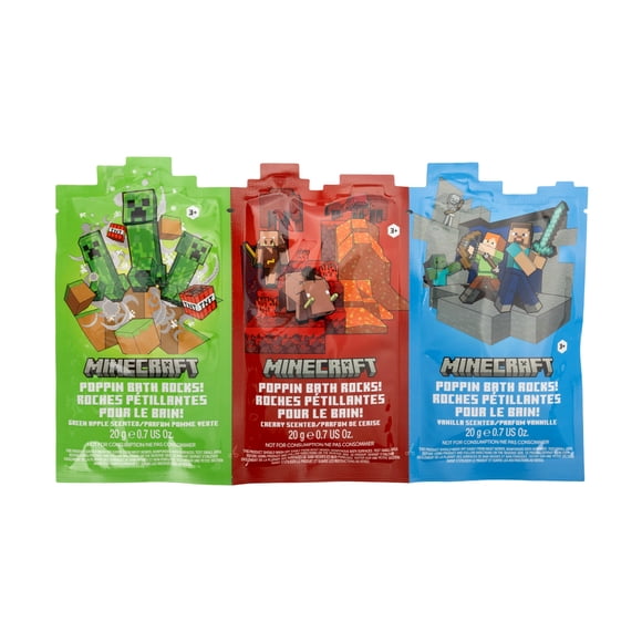 Minecraft Poppin Bath Rocks 3PK Gift set