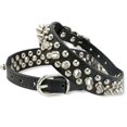 thumbnail image 1 of Spiked Studded Rivet Leather Dog Collar for Cats Puppy Small Medium Pets,Black,XS 30*2.5CM, 1 of 9