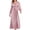 Pink, variant on Off the Shoulder Dress Women's Summer Comfort Fashion Solid Colort Tie Long Sleeve Round-Neck Dress Flower Women Dress S-138 Black S