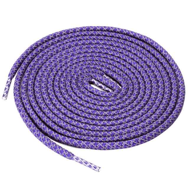 INSPIRE CHIC 2 Paires Lacets Ronds Élastiques Réfléchissants Unisexes pour Espadrilles Violet Foncé 100 cm/39.5 Pouces