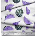 thumbnail image 2 of Soimoi Modal Satin Fabric Watermelon Fruits Print Fabric by Yard 42 Inch Wide, 2 of 3