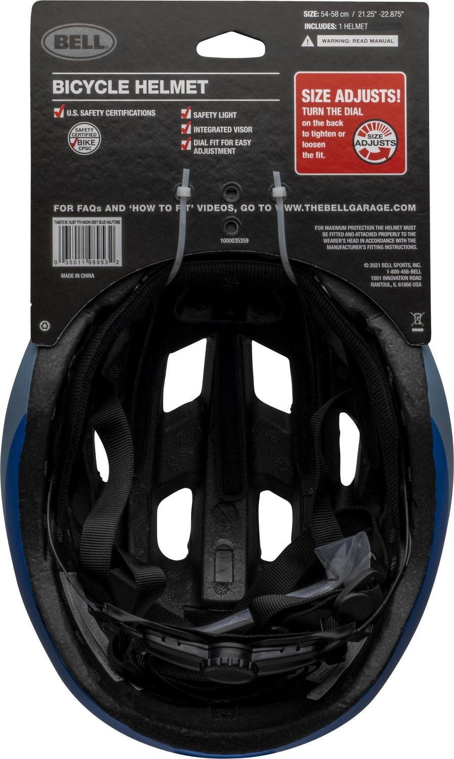 Bell Sports Nixon Youth Lighted Helmet Blue/Gray