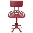 thumbnail image 1 of Carolina Classics August Tractor Seat Stool with Back in Red, 1 of 10