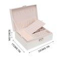 thumbnail image 5 of LSLJS Jewelry Organizer Box Leather Large Jewelry Boxes Earrings Holder Organizer Storage Case Double Layer Display with Removable Tray Elegant Jewelry Box, 5 of 5