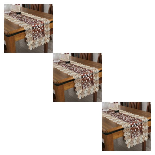 Youkk Table de Mariage Vintage Confortable avec Pompons pour Montage Vin Rouge 40 * 200cm 3Set