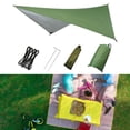thumbnail image 4 of Bâche de Tente Durable 230 cm Imperméable Bâche de Pluie pour Hamac Camping Randonnée Auvent Vert, 4 of 8