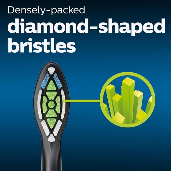 Refurbished Sonicare HX6064/95 DiamondClean Toothbrush Replacement Heads Pack of 3 Black HX6064/95