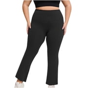 Timegard Yoga Pants Women Workout Flare Leggings Slim Stretch High Waist Comfy Casual Athletic Trousers