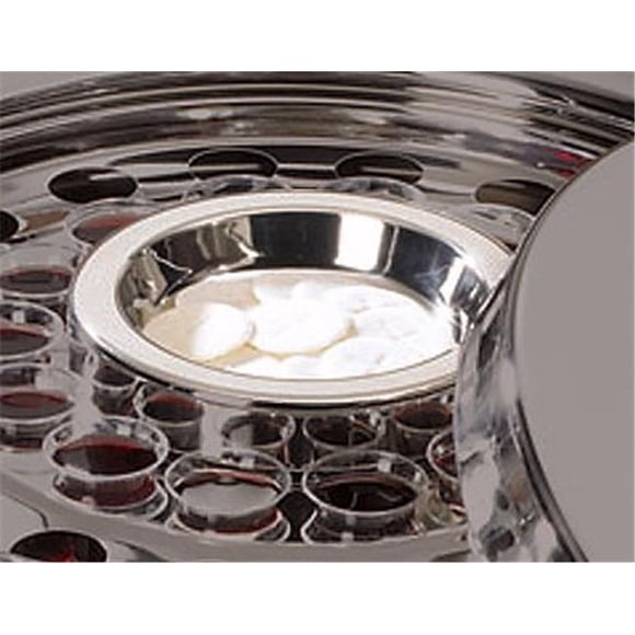 Center Bread Plate Communion Tray, Silver