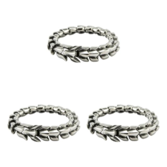 Thinsony Distinctive Gothic Punk Dragon Scale Bangle 48 inches Cool and Contemporary Steel 7.48 Inch 3Set