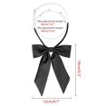 thumbnail image 2 of INSPIRE CHIC Women's Bow Ties Solid Color Western Ribbon Pre-Tied Bowties Black, 2 of 6
