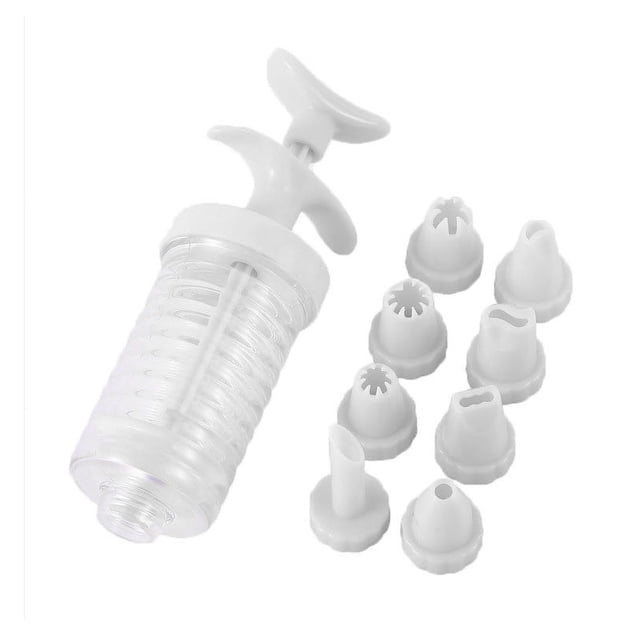Yhmxh Cookie Disc, Cookie Press, Classic Cookie Maker, Making Set With 8 Cake Tips And For DIY Cake Cookie Maker Decorating