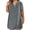 Grey, variant on Women's Casual Dress, Summer Short Sleeve Dress with V Neck and Oversized Loose Fit, Knee Length T-Shirt Dress for Daily Wear