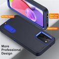 thumbnail image 3 of for Samsung Galaxy A03s Case, Samsung Galaxy A03s Phone Case with Built in Kickstand, Shockproof/Dustproof/Drop Proof Heavy Duty Military-Grade Rugged Protective Cover for Samsung Galaxy A03s,Blue, 3 of 8