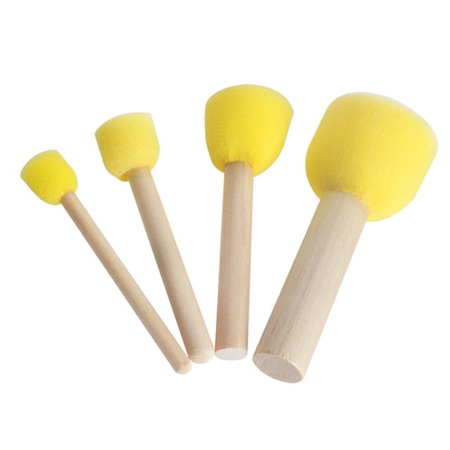 Tools Stick Children Sponge Paint Children Brushes Diy 4pcs Drawing Painting Education