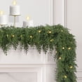thumbnail image 2 of Guirlande de Noël cèdre pré-illuminée Holiday Time 9 ft avec palette, Vert, 2 of 6