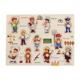 thumbnail image 1 of Jindong Kids Wooden Peg Puzzles Set with Alphabet Numbers Fruits Animals and Vehicles, 1 of 9