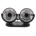 thumbnail image 2 of 12V USB Dual Head Car Fan Auto Ventilation Air Conditioner Portable Auto Cooler Air Circulator Fan, 2 of 8