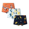 thumbnail image 1 of MIASHUI Boys Cotton Box Briefs Cartoon Print Briefs Multipack Children Underwear 3PCS,Light Purple,3-4 Years, 1 of 2