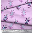 thumbnail image 3 of Soimoi Cotton Poplin Fabric Leaves & Floral Block Print Fabric by Yard 42 Inch Wide, 3 of 3