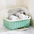 thumbnail image 3 of WIFKLSIIPG Dish Drying Rack with Cover for Kitchen Counter Kitchen Organizers and Storage Rack with Drainboard Space Saving Holder Utensil Storage Dish Dryer Tray Drainer 1pc, 3 of 3